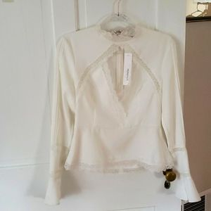 N/nicholas blouse, size 6 (runs small), ivory